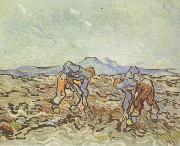 Vincent Van Gogh Peasants Lifting Potatoes (nn04) china oil painting reproduction